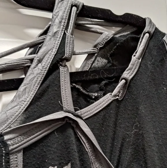 Salvage Black Hoodie with Silver Graphics - Picture 2 of 6